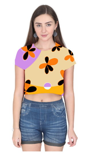 Flowerish Women's Crop Top T-shirt
