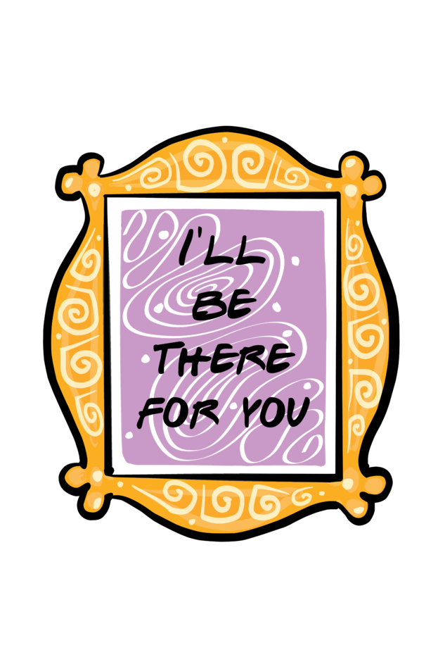 I'll be there for you frame Women's Crop Top T-shirt