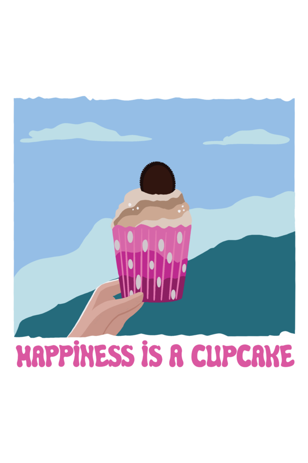 Happiness is Cupcake Women's Crop Top T-shirt