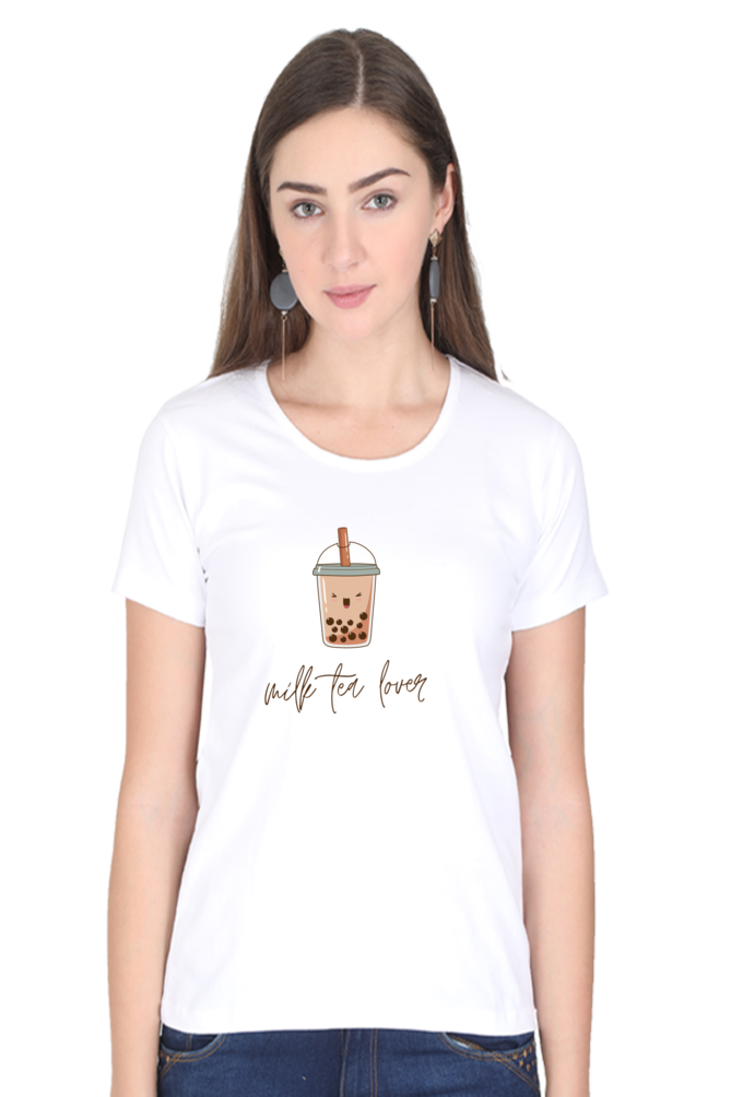 Milk Tea Lover Women's Rounded Neck T-shirt