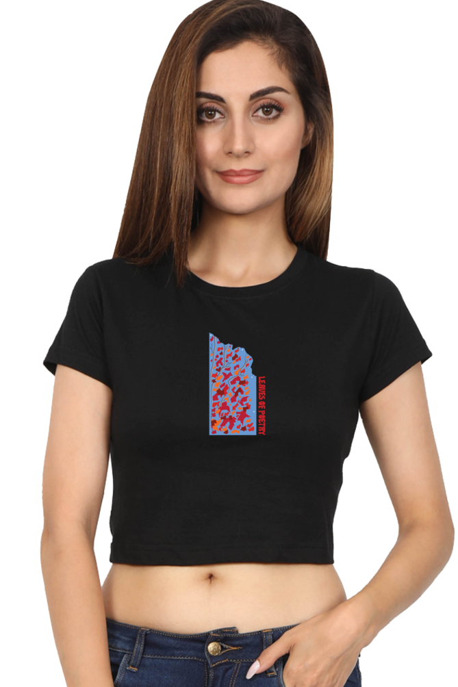Leaves of Poetry Women's Crop Top T-shirt