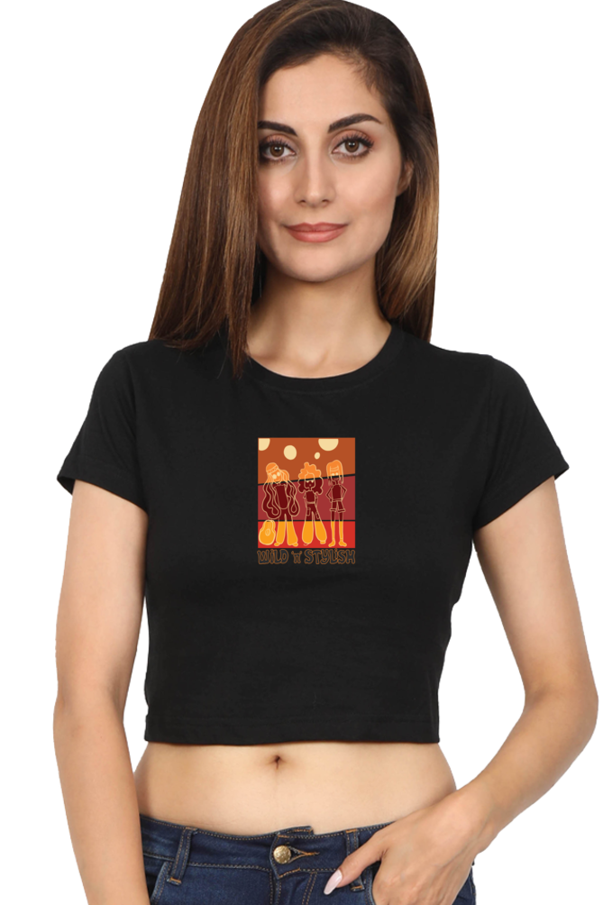 Wild n Stylish Women's Crop Top T-shirt
