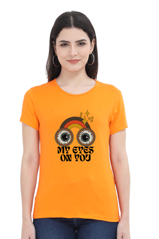 Eyes On You Women's Rounded Neck T-shirt
