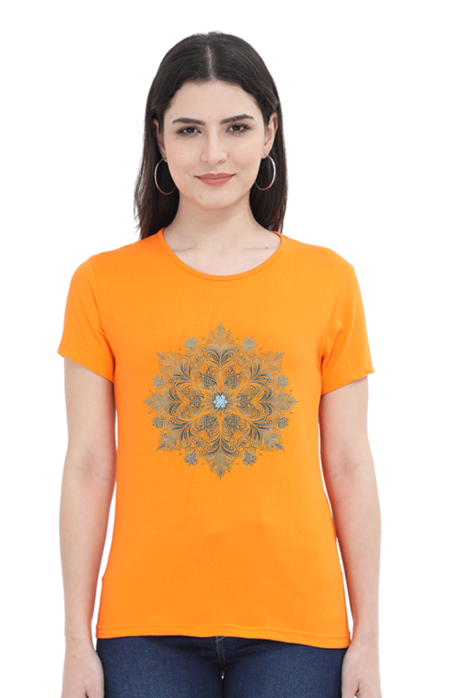 Mandala Vibes Women's Rounded Neck T-shirt