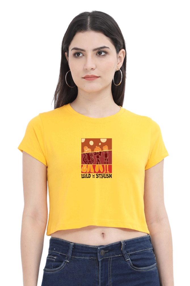 Wild n Stylish Women's Crop Top T-shirt
