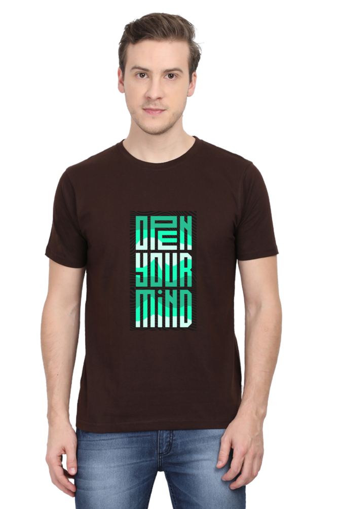 Open Your Mind Men's Rounded Neck T-shirt