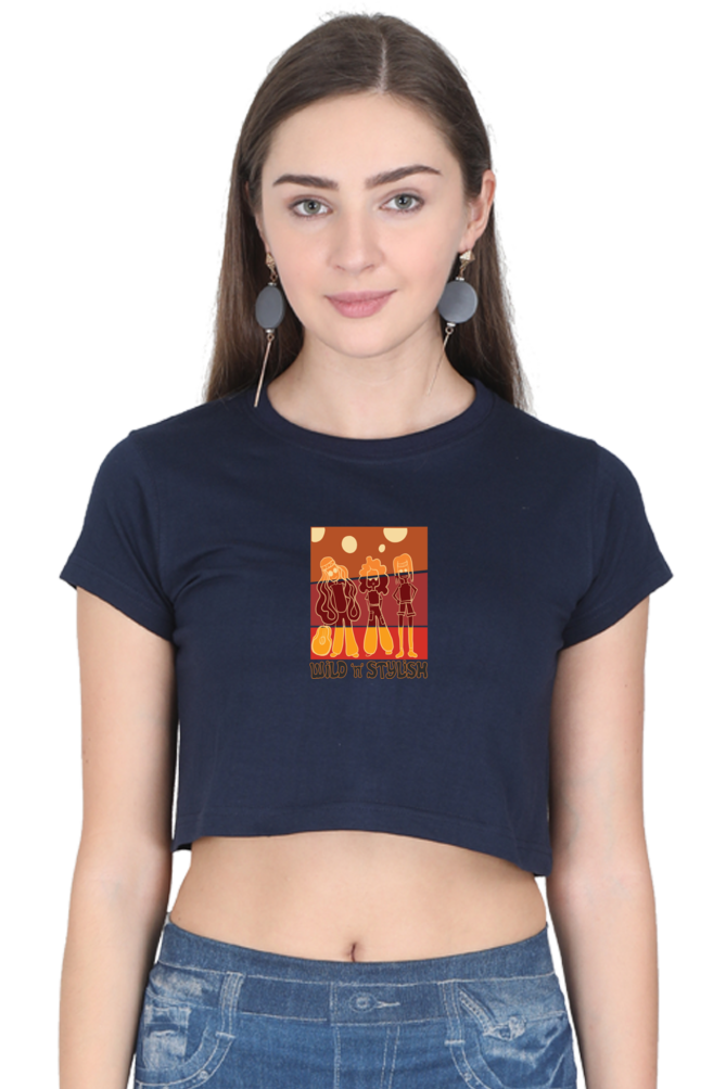 Wild n Stylish Women's Crop Top T-shirt