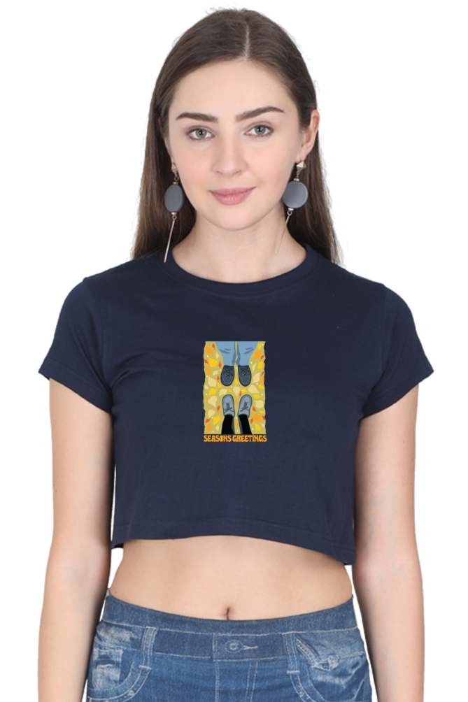 Seasons Greetings Women's Crop Top T-shirt