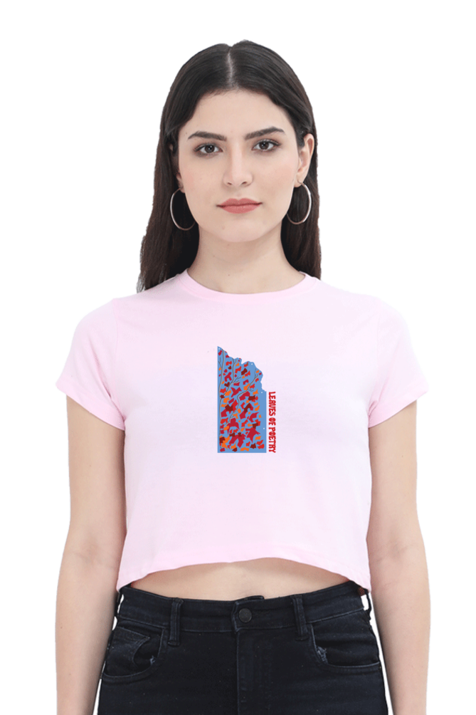 Leaves of Poetry Women's Crop Top T-shirt
