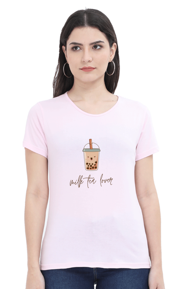 Milk Tea Lover Women's Rounded Neck T-shirt