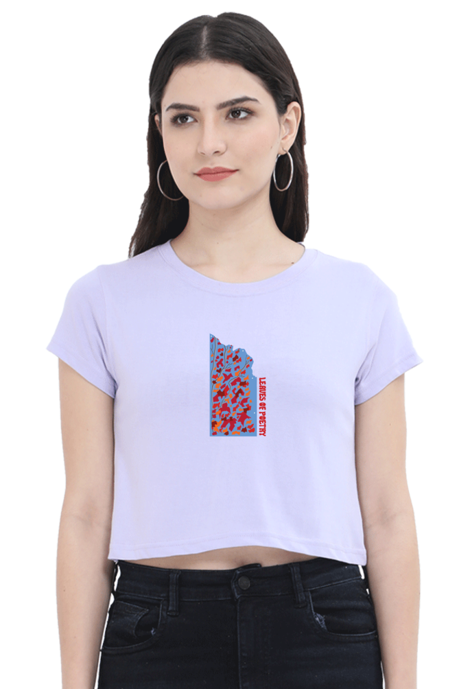 Leaves of Poetry Women's Crop Top T-shirt