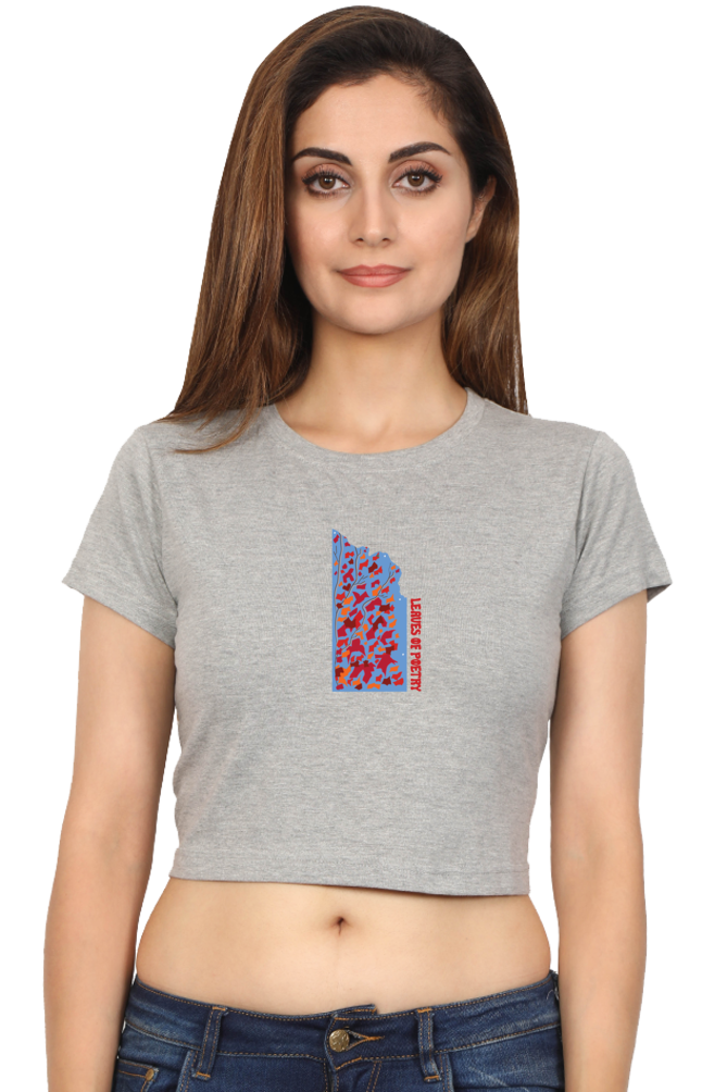 Leaves of Poetry Women's Crop Top T-shirt