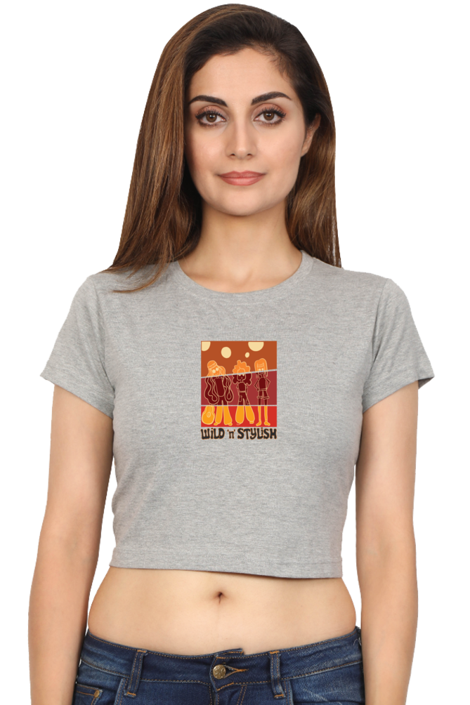 Wild n Stylish Women's Crop Top T-shirt