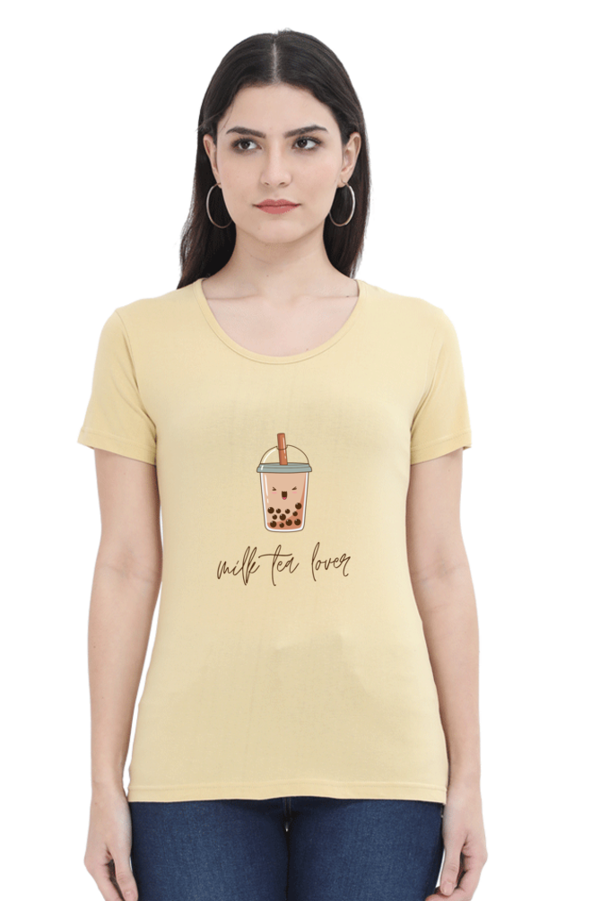 Milk Tea Lover Women's Rounded Neck T-shirt