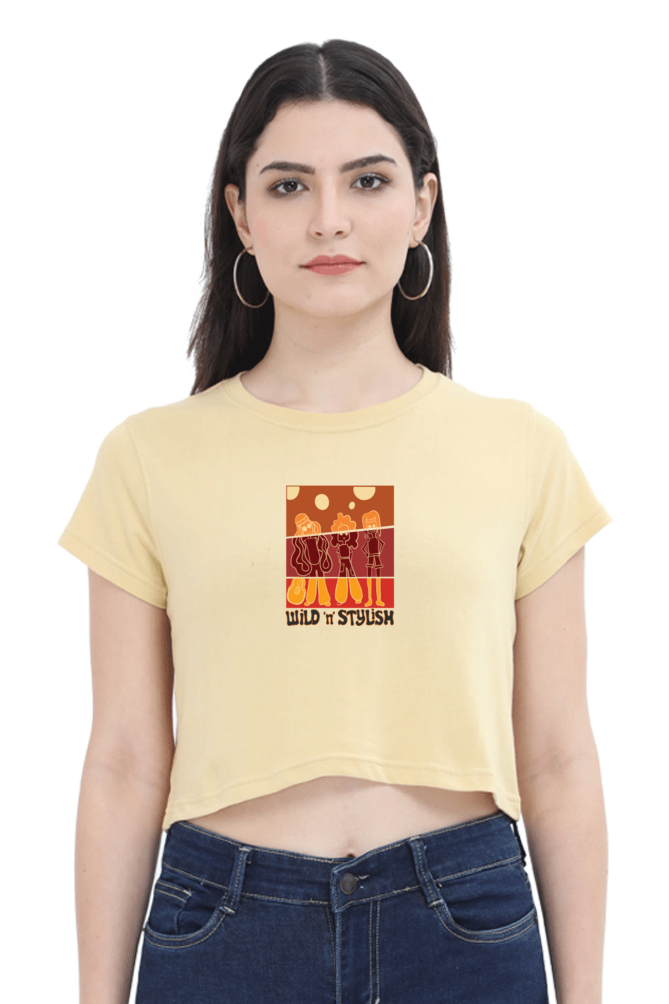 Wild n Stylish Women's Crop Top T-shirt