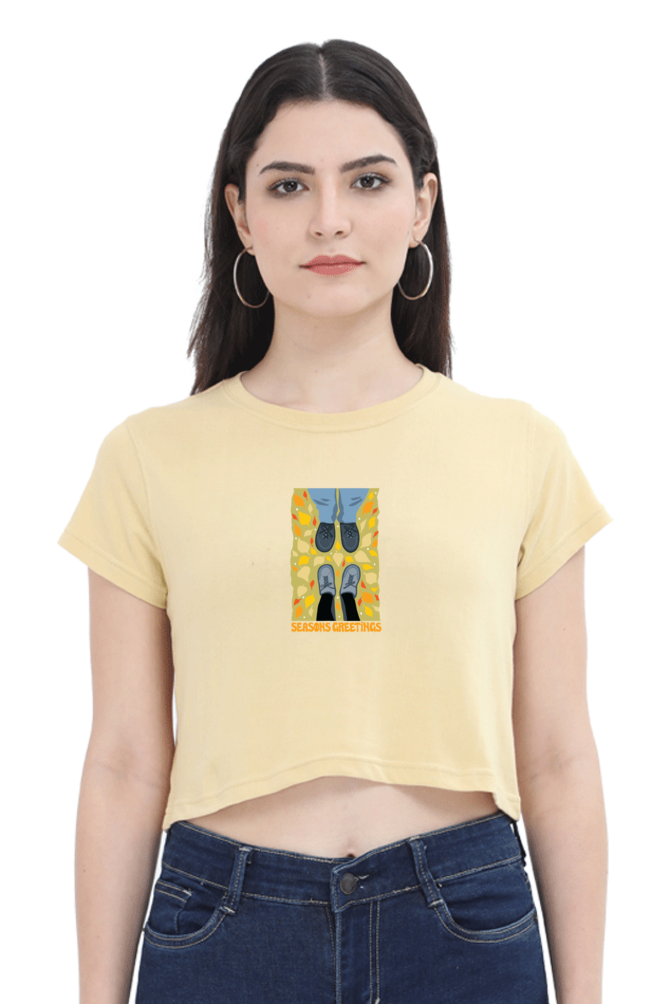 Seasons Greetings Women's Crop Top T-shirt
