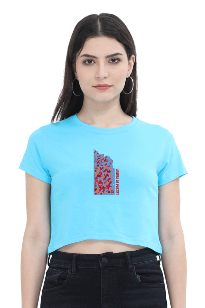 Leaves of Poetry Women's Crop Top T-shirt