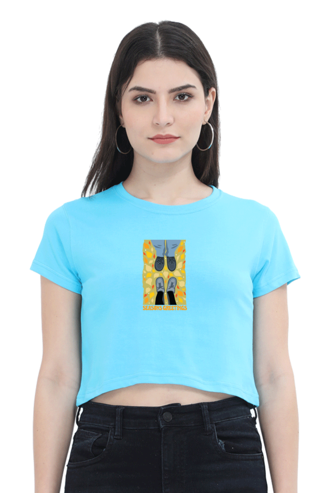 Seasons Greetings Women's Crop Top T-shirt