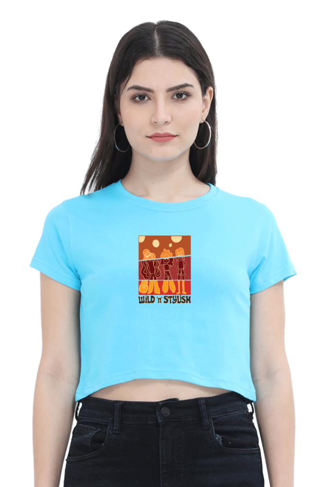 Wild n Stylish Women's Crop Top T-shirt