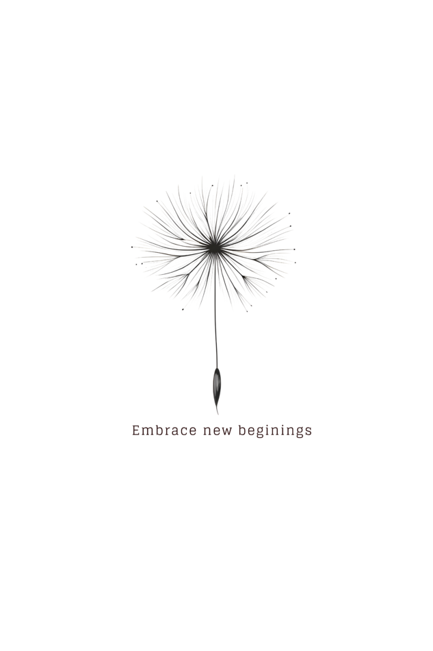 Embrace New Beginnings Rounded Neck T-shirt