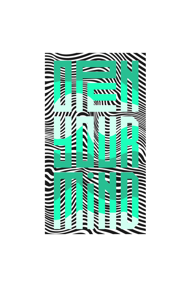 Open Your Mind Men's Rounded Neck T-shirt