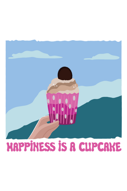 Happiness is Cupcake Women's Crop Top T-shirt