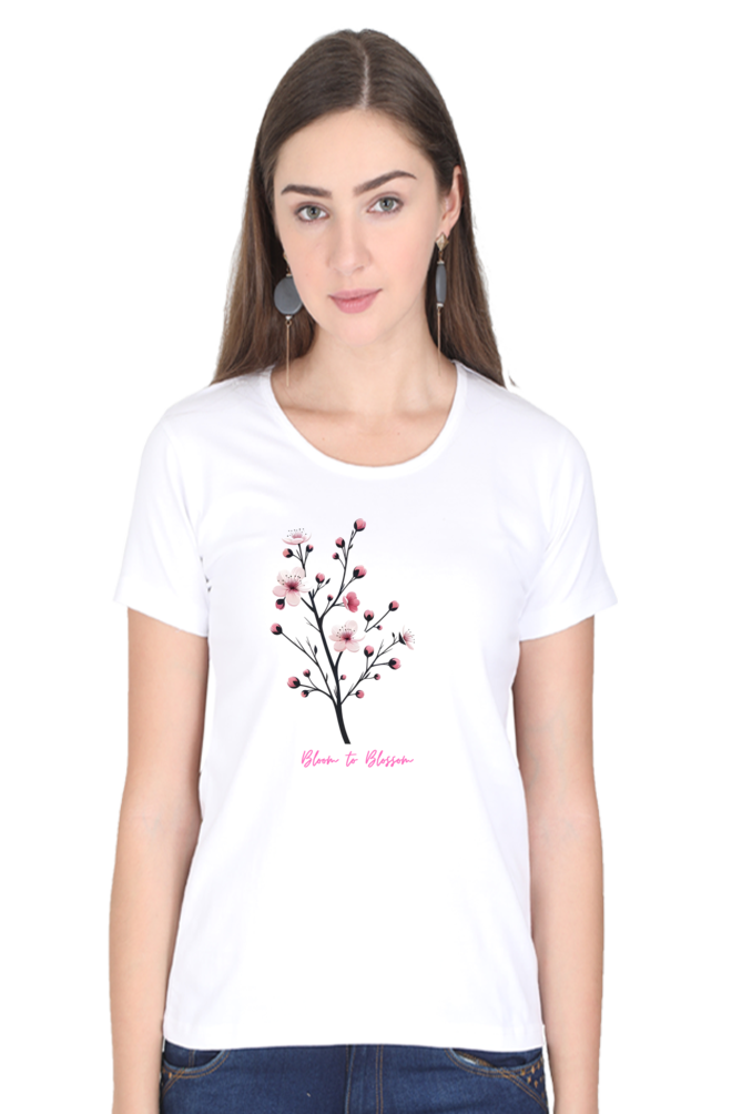 Bloom To Blossom Women's Rounded Neck T-shirt