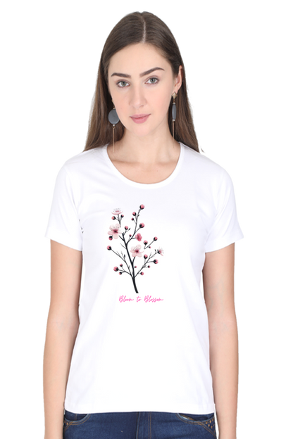 Bloom To Blossom Women's Rounded Neck T-shirt