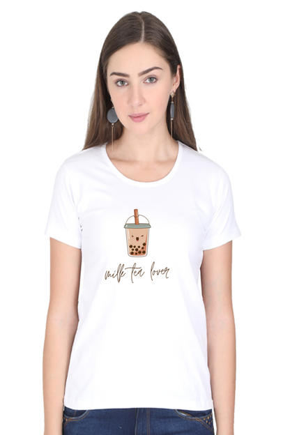 Milk Tea Lover Women's Rounded Neck T-shirt