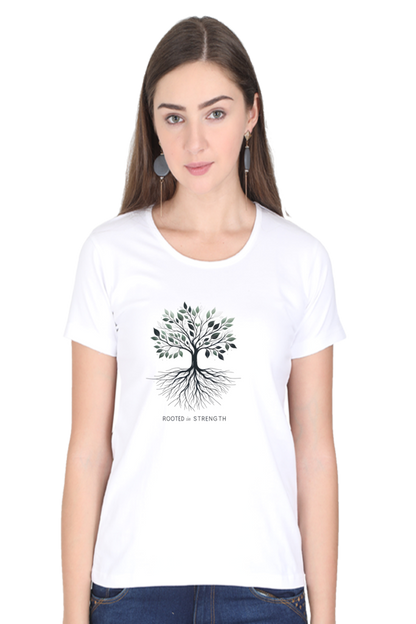 Rooted In Strength Women's Rounded Neck T-shirt