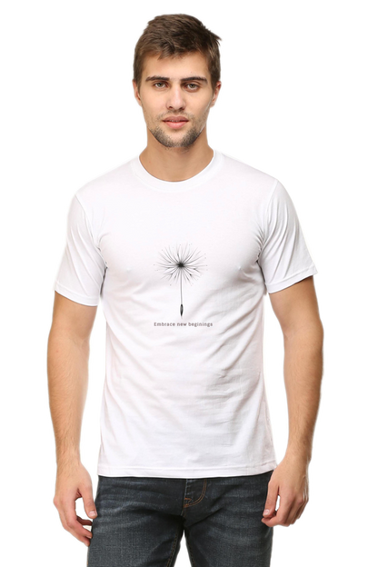Embrace New Beginnings Rounded Neck T-shirt