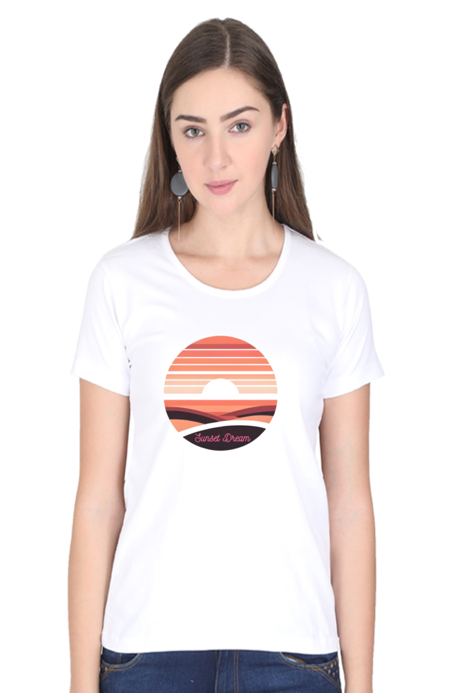 Sunset Dream Women's Rounded Neck T-shirt