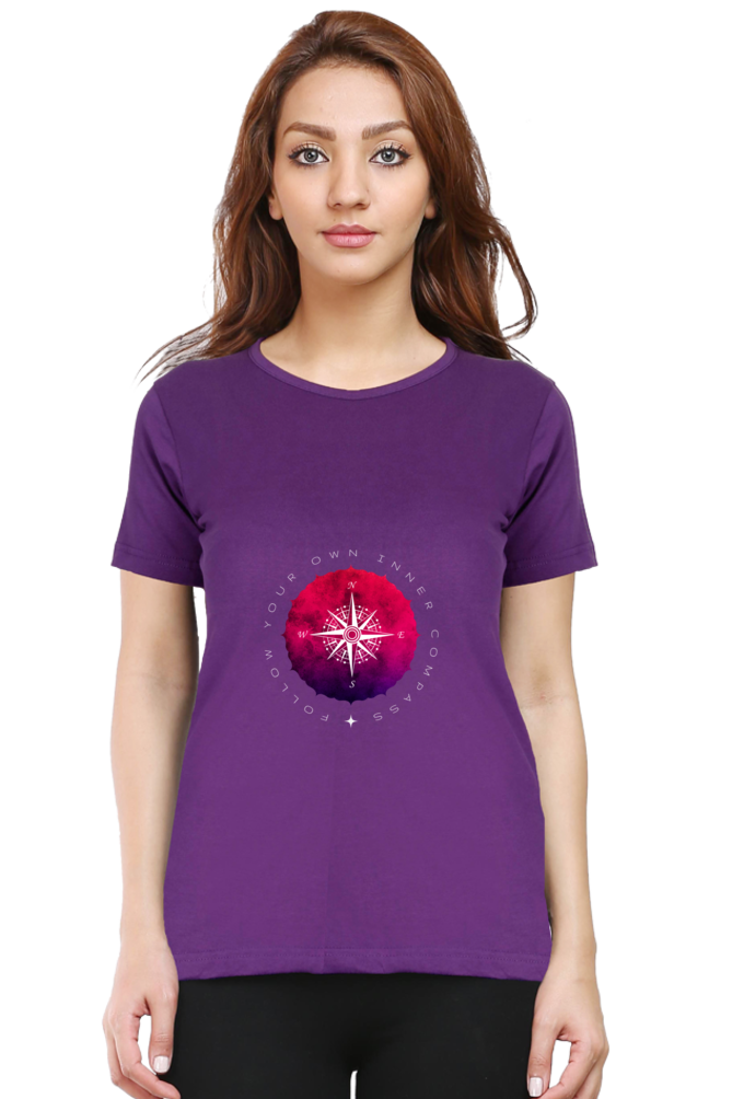 Inner Compass Women's Rounded Neck T-shirt