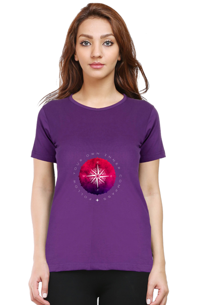 Inner Compass Women's Rounded Neck T-shirt