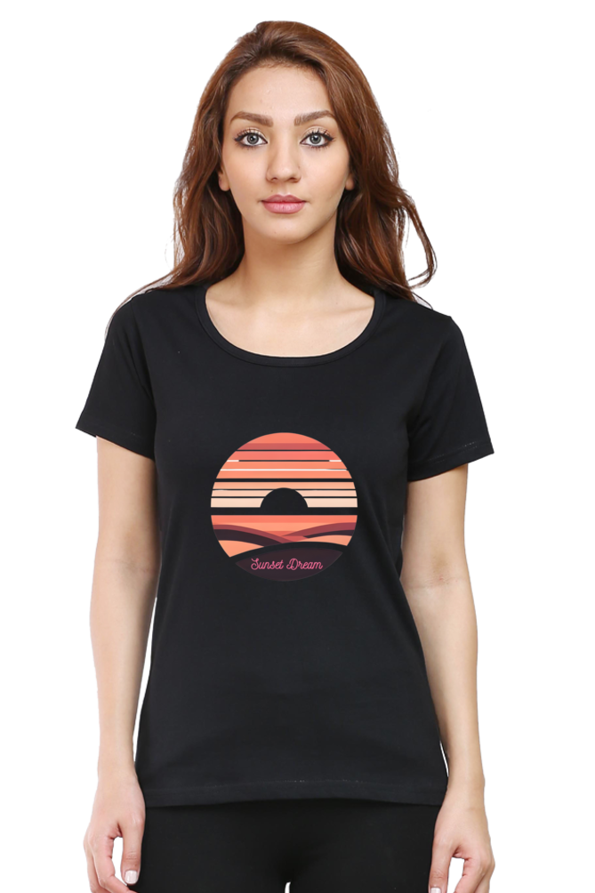 Sunset Dream Women's Rounded Neck T-shirt