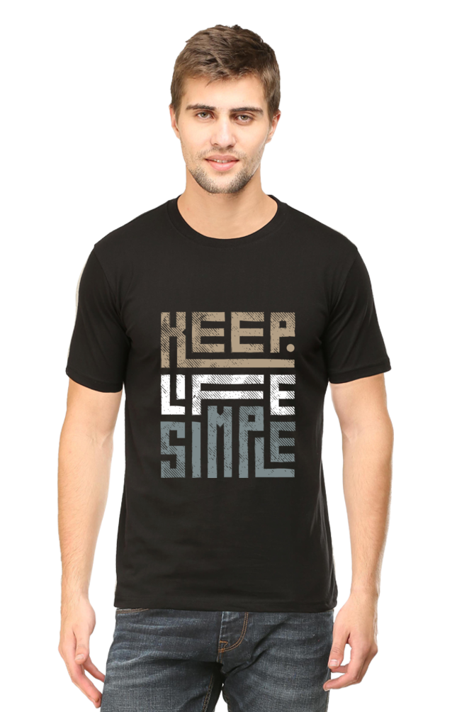 Keep Life Simple Men's Rounded Neck T-shirt