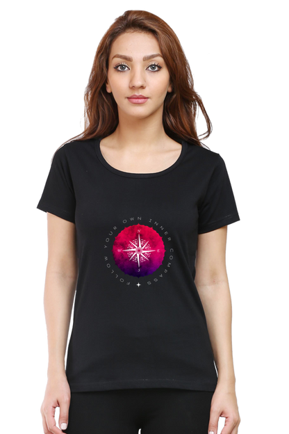 Inner Compass Women's Rounded Neck T-shirt