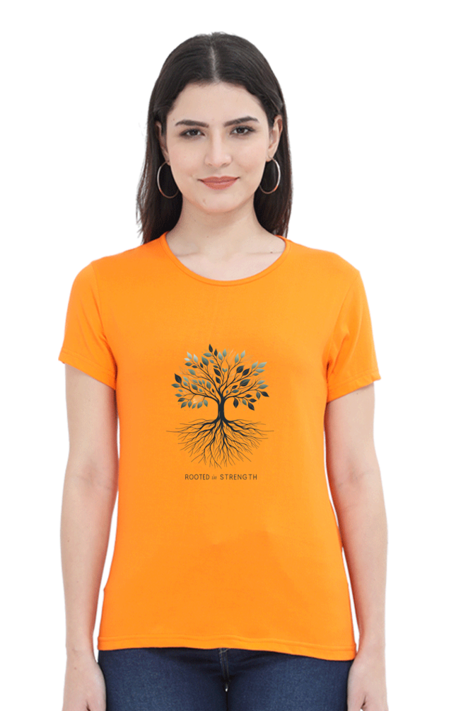 Rooted In Strength Women's Rounded Neck T-shirt