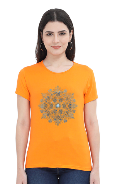 Mandala Vibes Women's Rounded Neck T-shirt