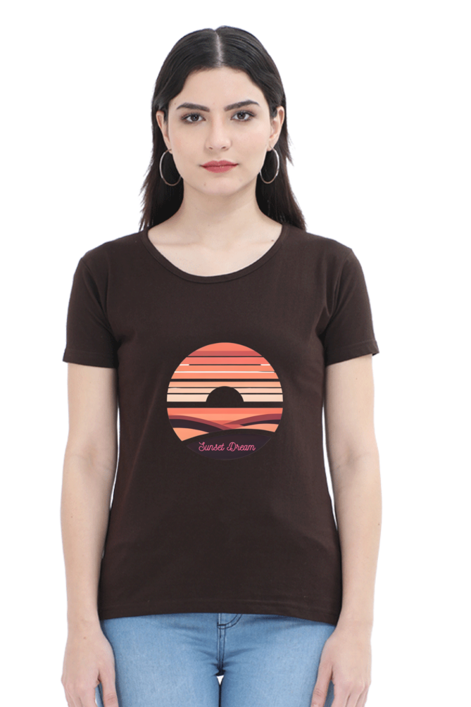 Sunset Dream Women's Rounded Neck T-shirt