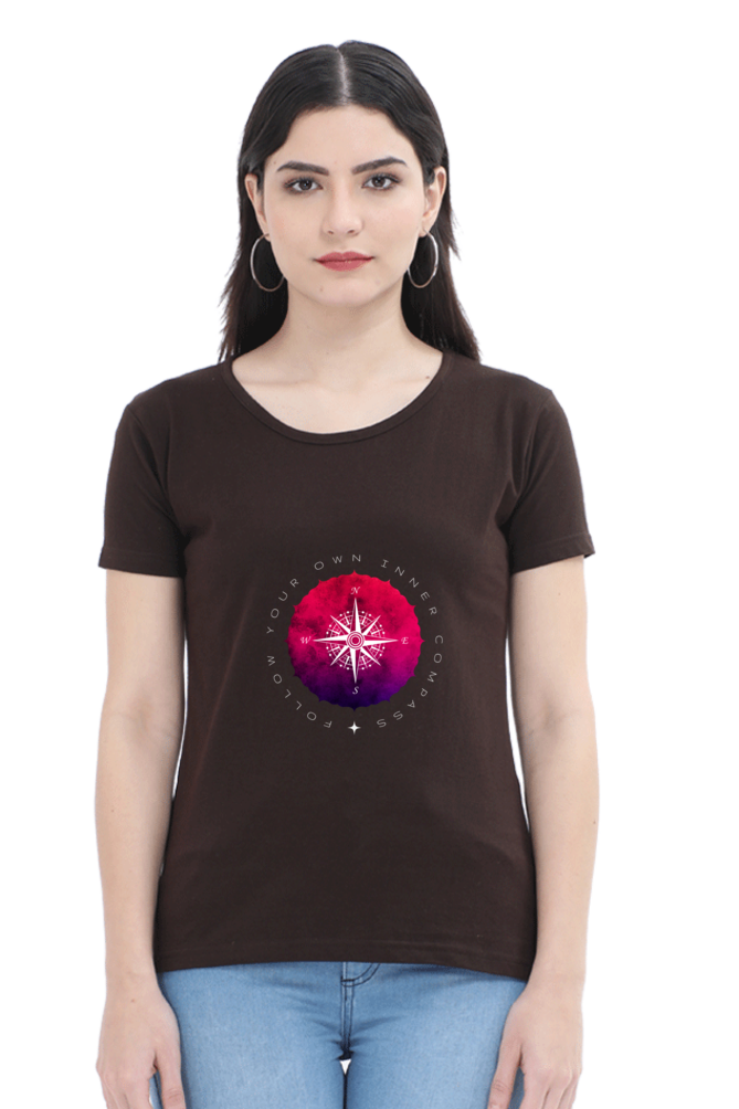 Inner Compass Women's Rounded Neck T-shirt