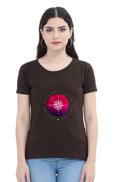 Inner Compass Women's Rounded Neck T-shirt