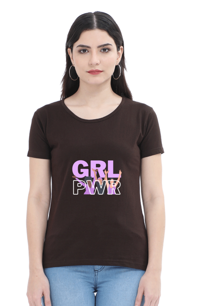 Girl Power Women's Rounded Neck T-shirt