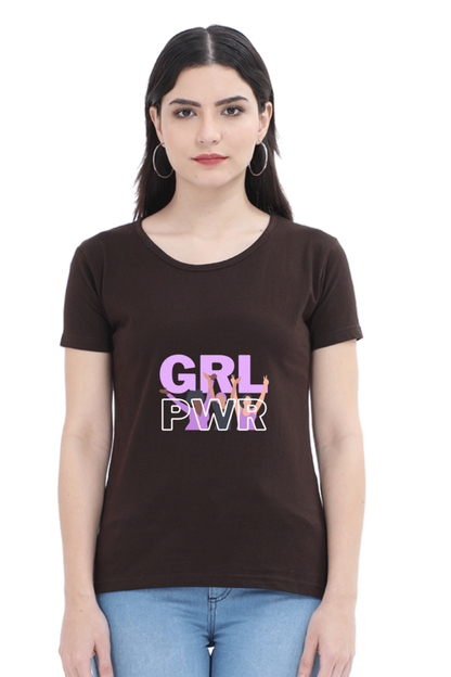 Girl Power Women's Rounded Neck T-shirt