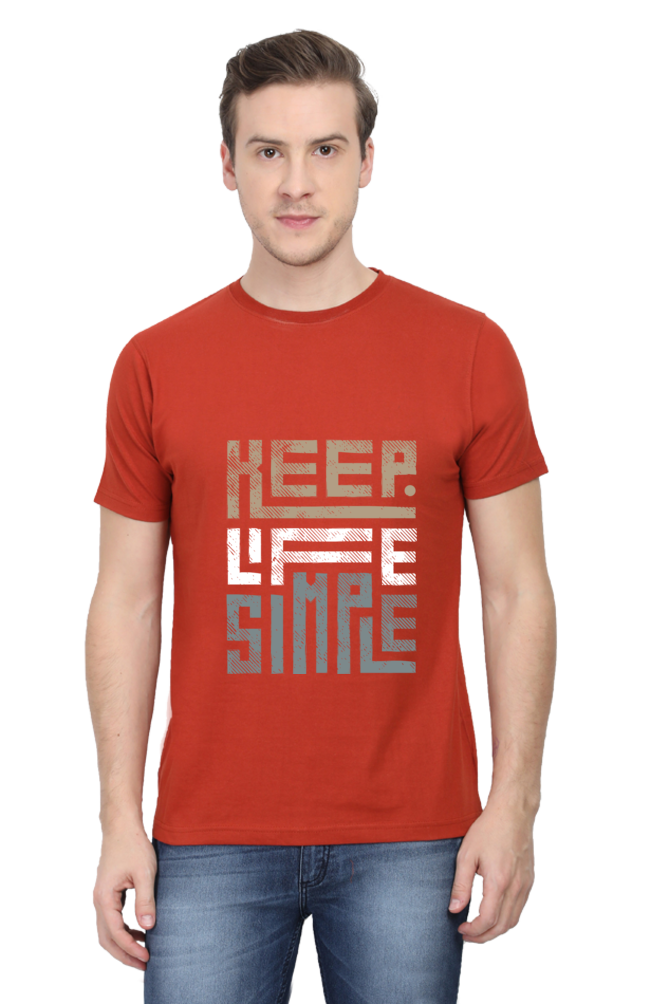 Keep Life Simple Men's Rounded Neck T-shirt