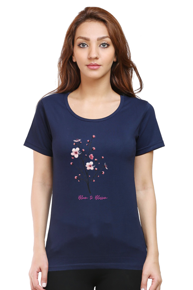 Bloom To Blossom Women's Rounded Neck T-shirt