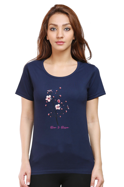 Bloom To Blossom Women's Rounded Neck T-shirt