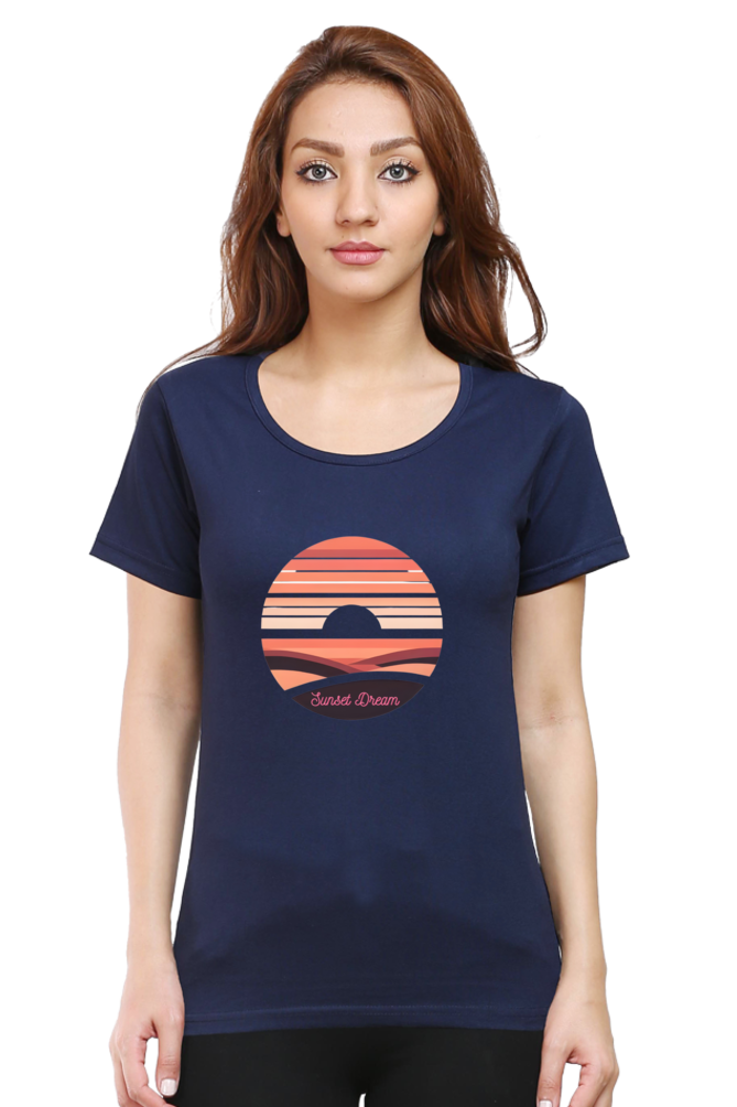 Sunset Dream Women's Rounded Neck T-shirt