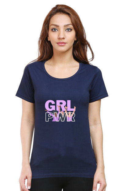 Girl Power Women's Rounded Neck T-shirt