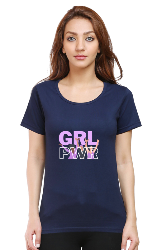 Girl Power Women's Rounded Neck T-shirt